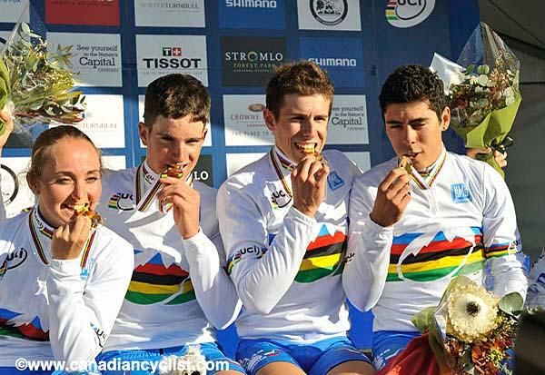 The World Champions savour the moment.