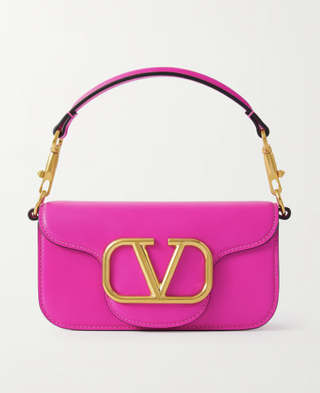 Valentino VLOGO Leather Shoulder Bag