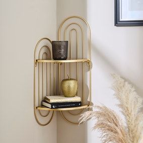 Geometric Decorative Corner Wall Shelf