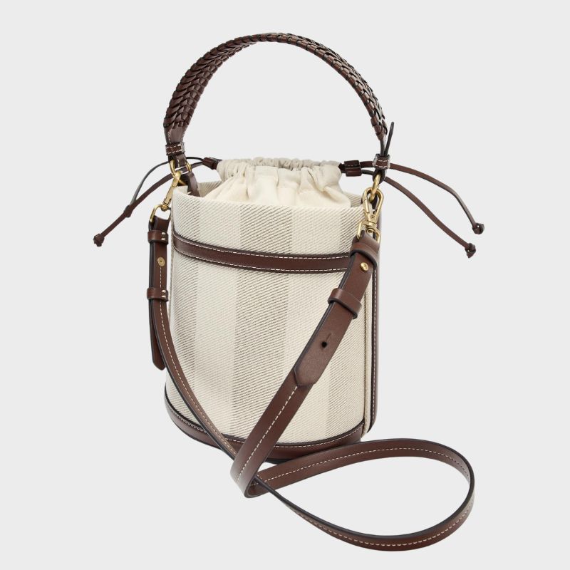 Striped Canvas Bucket Bag cut out 