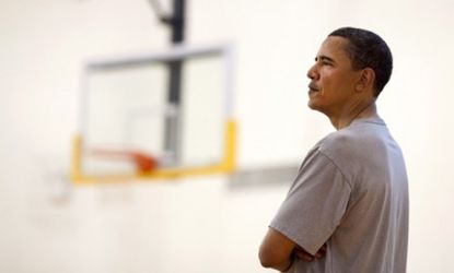 It's no secret that Obama enjoys a good basketball game, but commentators wonder whether presidents should indulge in NCAA bracket participation when the world is in crisis.