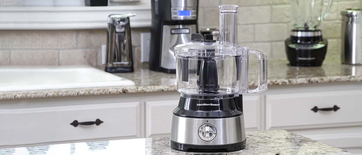 Hamilton Beach Bowl Scraper 10 Cup Food Processor on kitchen counter