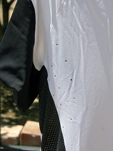 Laser-cut holes add ventilation
