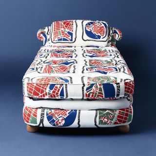 Svenskt Tenn jubilee pattern on chaise longue