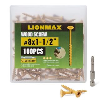 Lionmax Wood Screws 1-1/2 Inch, Deck Screws #8 X 1-1/2