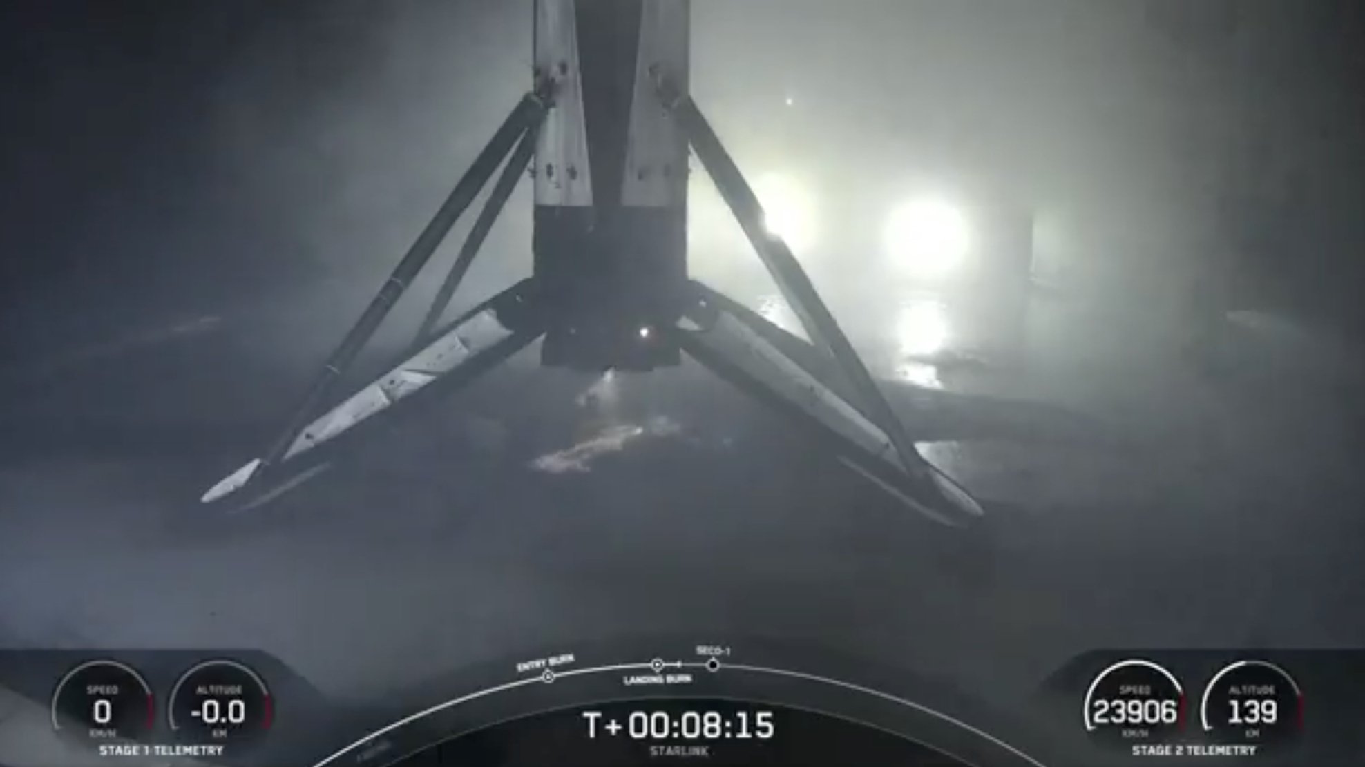 SpaceX lofts 24 Starlink satellites in middle of the night release from Florida (video)