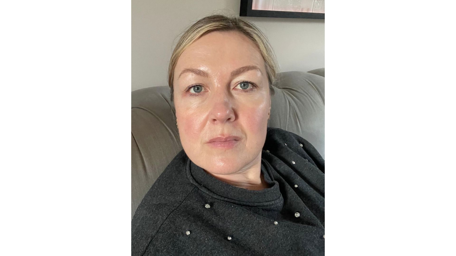 an image of Sarah Cooper-White after applying Charlotte Tilbury Magic Cream