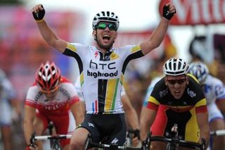 Mark Cavendish (HTC-Highroad) wins stage five of the Tour de France.