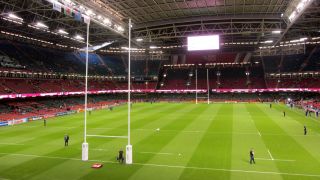 Principality Stadium set up for Six Nations rugby