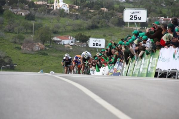 John Degenkolb (HTC-Highroad) is metres away from winning his first professional race.