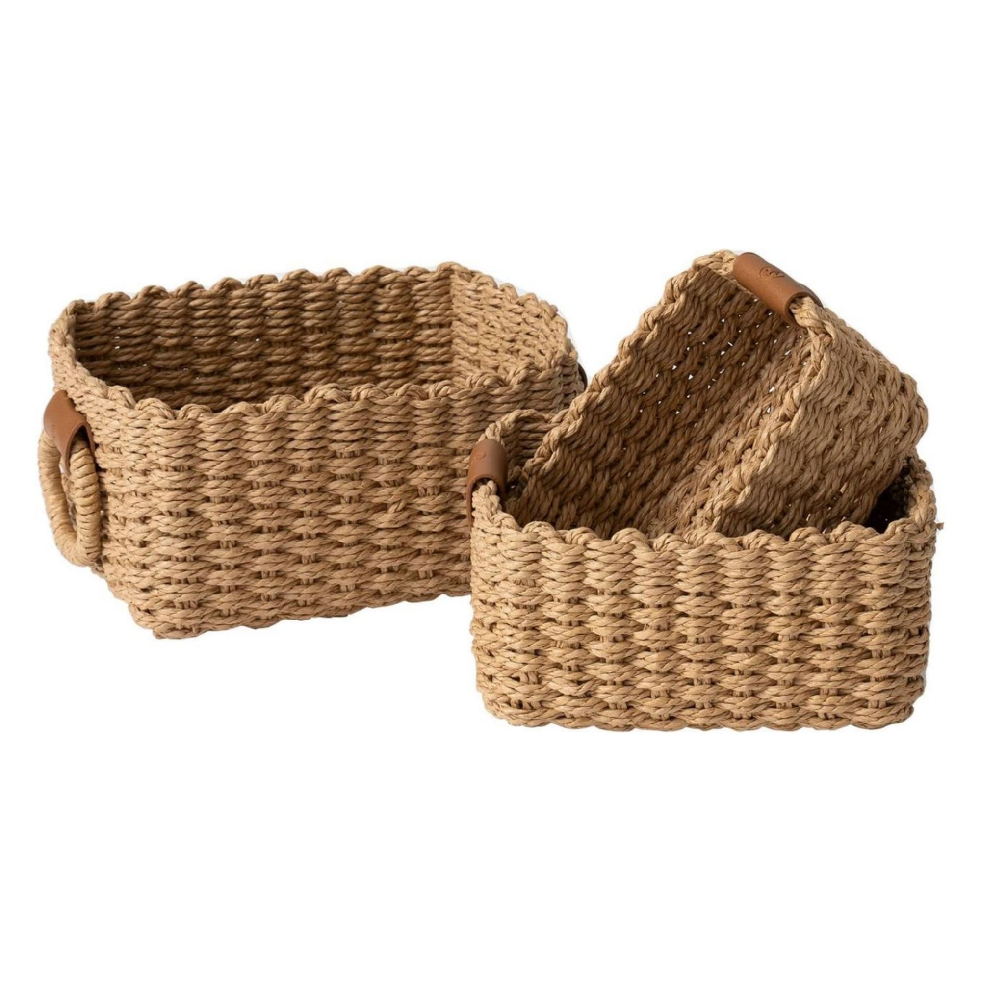 La Jol&amp;iacute;e Muse Woven Wicker Storage Baskets