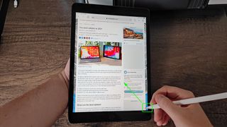 How to screenshot on iPad — Swipe from bottom