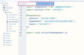 Pending panes: The tab on the left is not italicised, while the tab on the right  is because it’s a pending pane