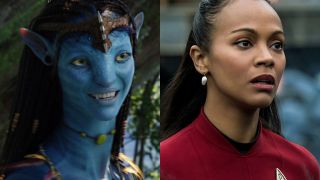 Neytiri in Avatar: The Way of Water; Zoe Saldana in Star Trek