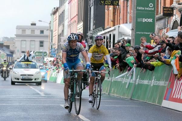 The rain eased off and the sun came out just in time to shine down on the victors.