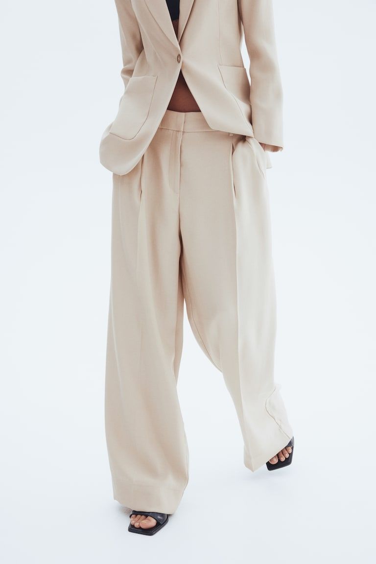 Wide-Leg Dress Pants