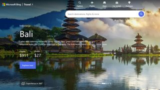 Bing Travel Guide Home Page
