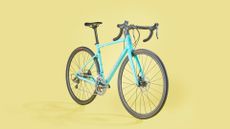 Specialized Allez blue on yellow background