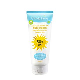 Childs Farm Kids and Baby Sun Cream Spf 50plus Water Resistant Uva and Uvb Very High Protection Suitable for Dry, Sensitive and Eczema-Prone Skin 100ml