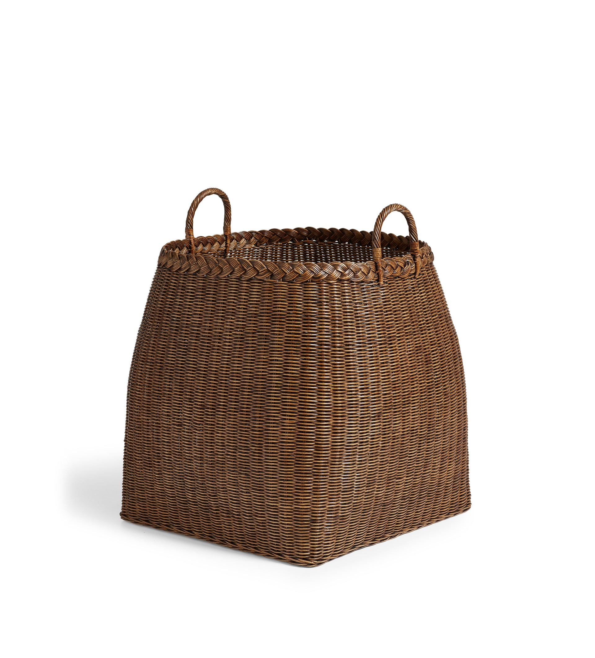 Tresse Rattan Planter - Antique Brown