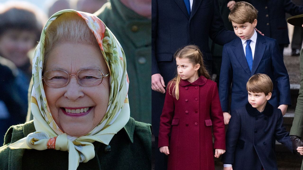 Royal photographer&#039;s ‘trick’ to getting the perfect photos explained. Seen here is Queen Elizabeth side-by-side with Prince George, Charlotte and Louis on separate occasions