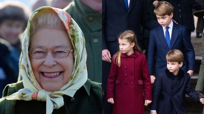 Royal photographer's ‘trick’ to getting the perfect photos explained. Seen here is Queen Elizabeth side-by-side with Prince George, Charlotte and Louis on separate occasions
