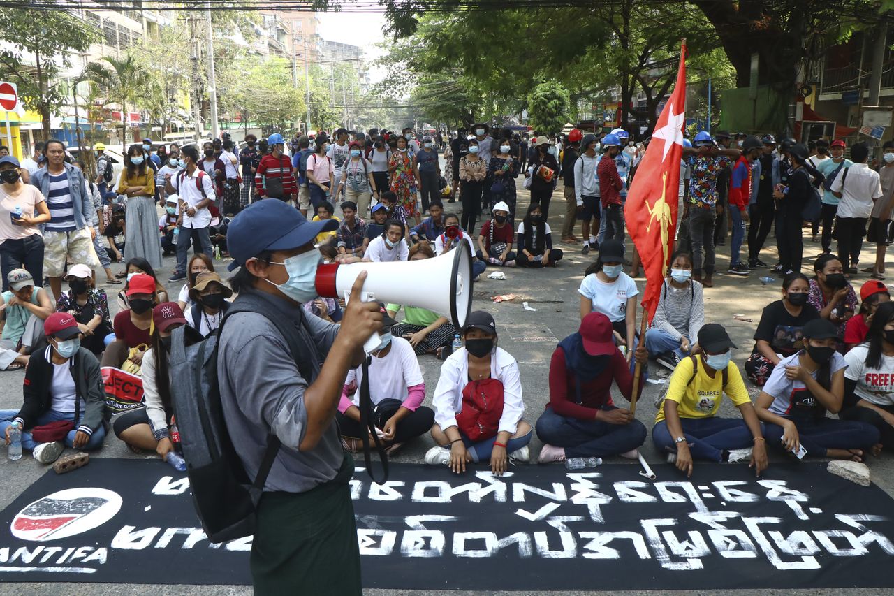 Myanmar protest.