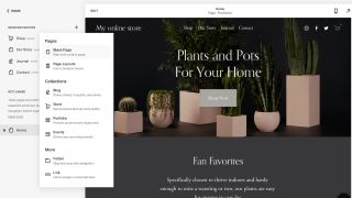 Squarespace's website builder in use
