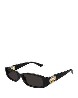 Hailey Rectangular Sunglasses, 54mm