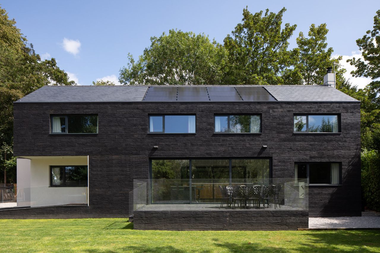 A self build cladded in a shou sugi ban effect board from Millboard