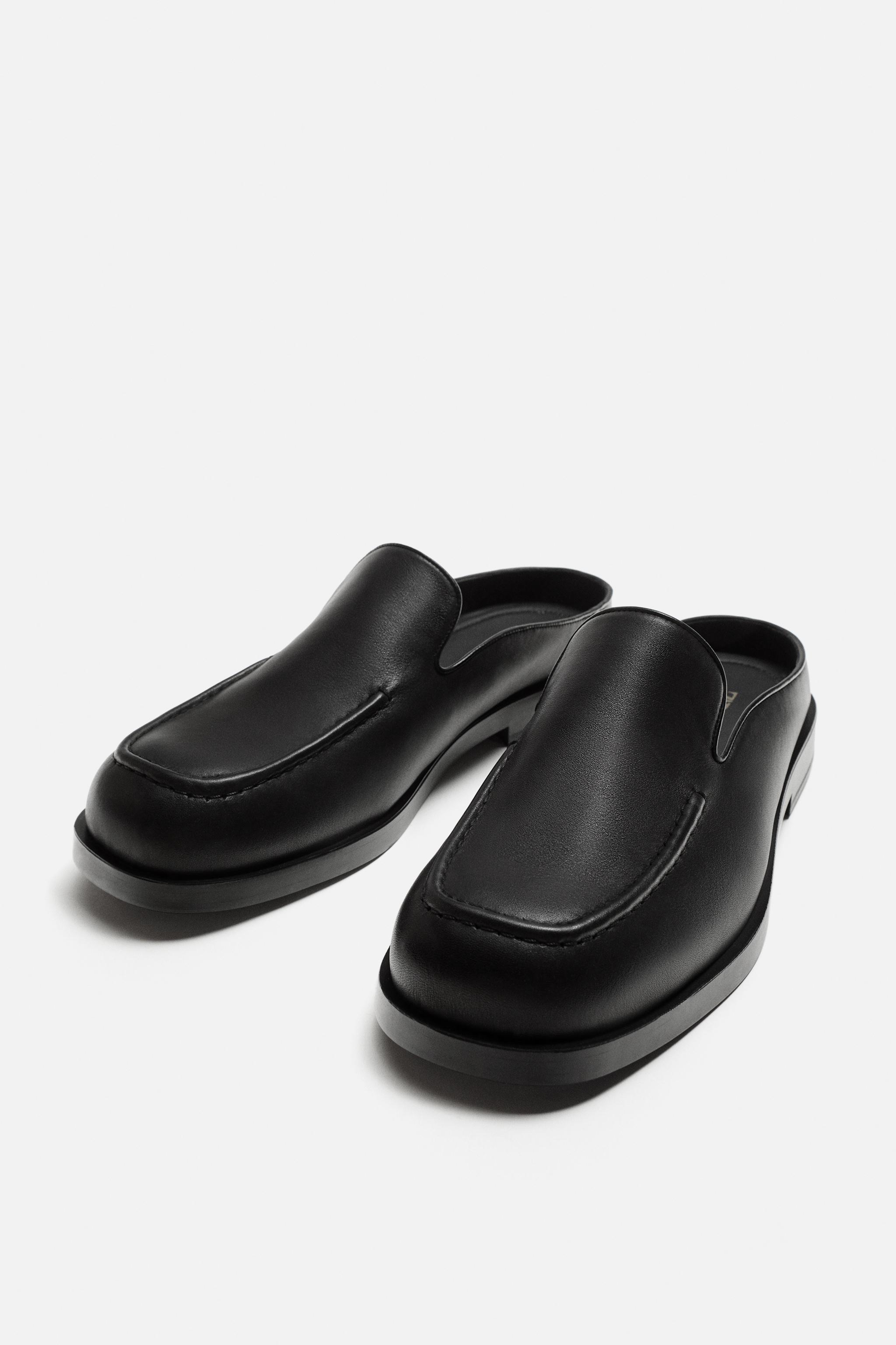 Leather Mule Loafers