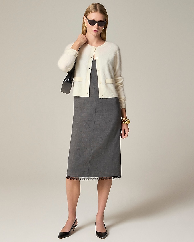 Brushed Cashmere Cropped Cardigan