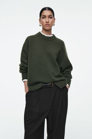 Chunky Pure Cashmere Crew-Neck Jumper