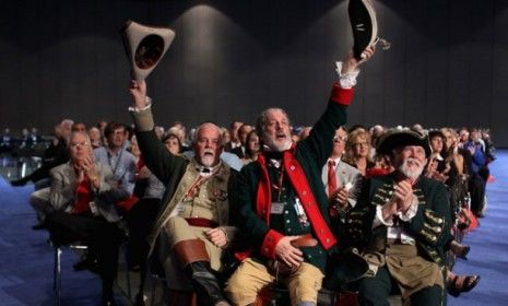 A debate crowd in September, 2011