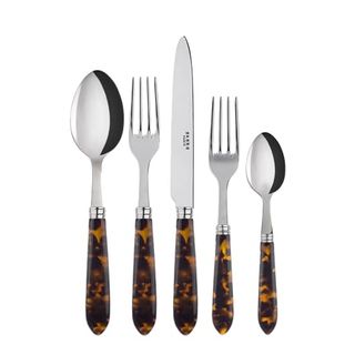 Amazon.com | Sabre Paris, Tortoise 5-Piece Place Setting: Flatware Sets: Serving Sets