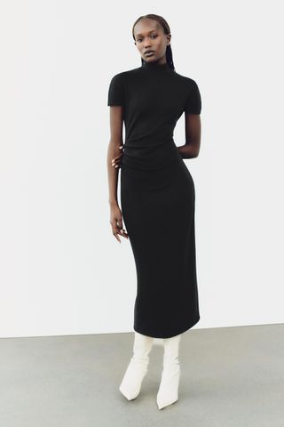 Stretch Knit Midi Dress