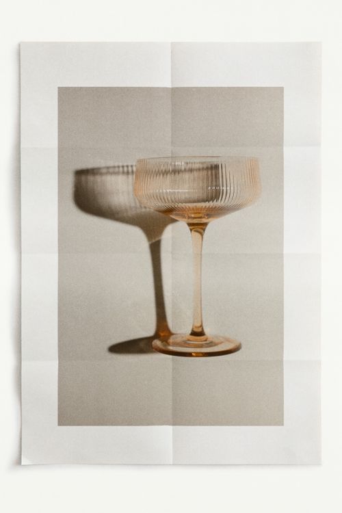 Fluted Coupe Glasses, Set of 4