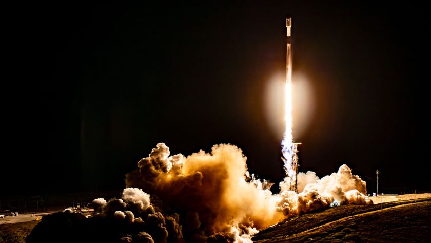 A SpaceX Falcon 9 rocket launches the NROL-153 mission from Vandenberg Space Force Base in California on Jan. 9, 2025.