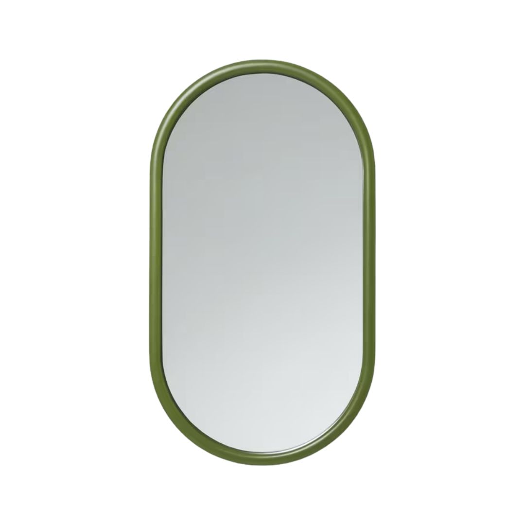 John Lewis, John Lewis Lozenge Wall Mirror, 72 X 40cm, Dark Olive