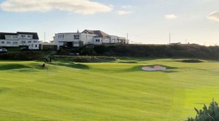 A general shot of the 18th hole at Holyhead Golf Club