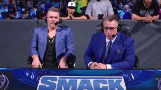 Pat McAfee And Michael Cole on Smackdown