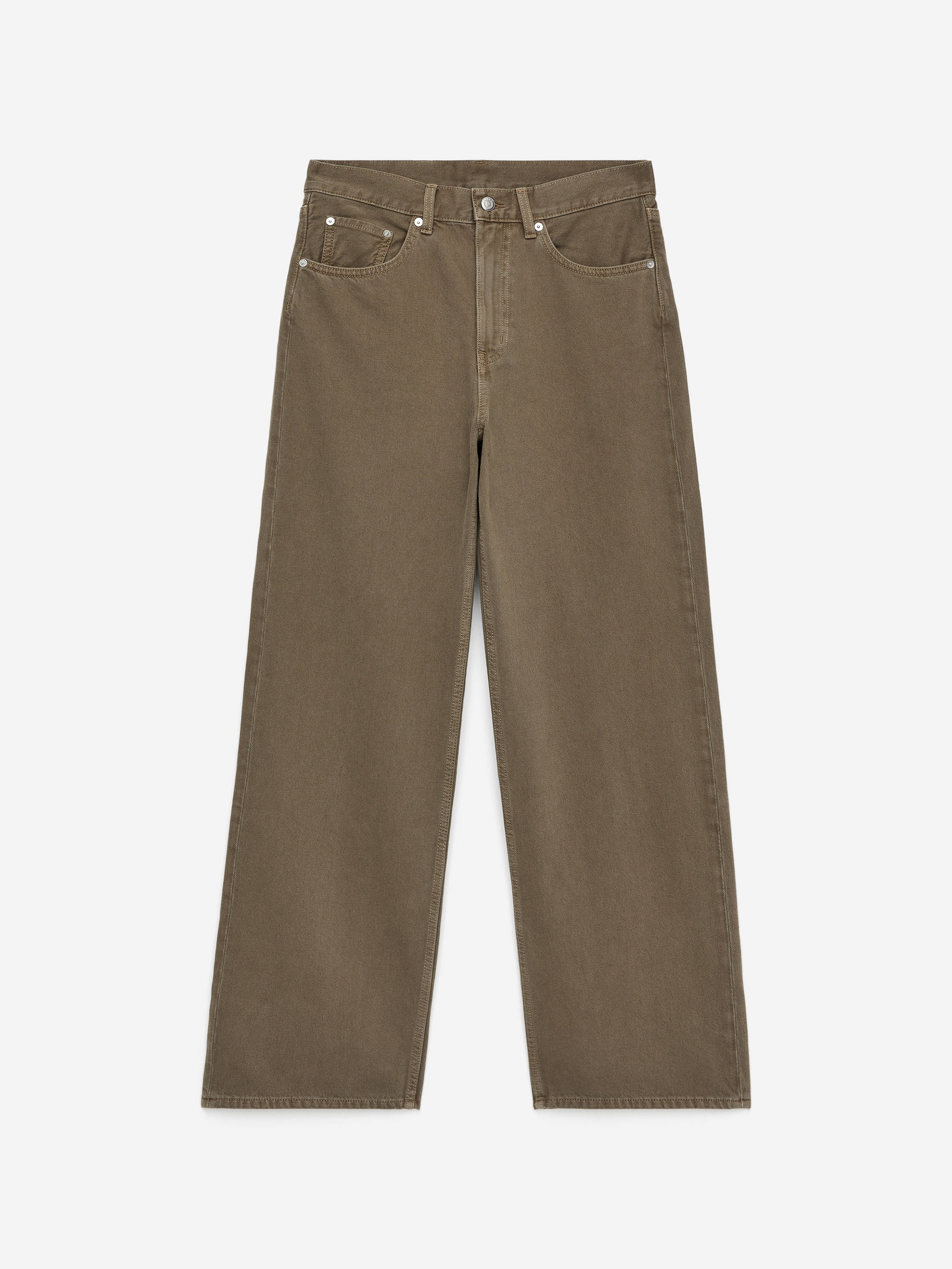 Coral Wide Jeans 
 Khaki Green 
 Women 
 Arket Gb