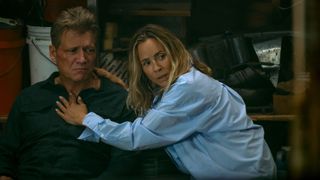 Holt McCallany as Harlan Buckley and Maria Bello as Belle Buckley in The Waterfront.