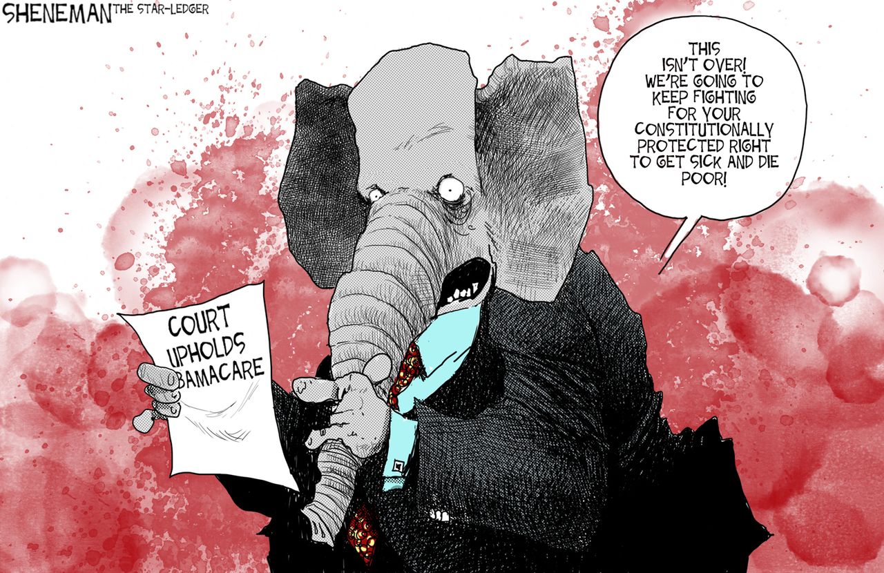 Political cartoon U.S. GOP ObamaCare