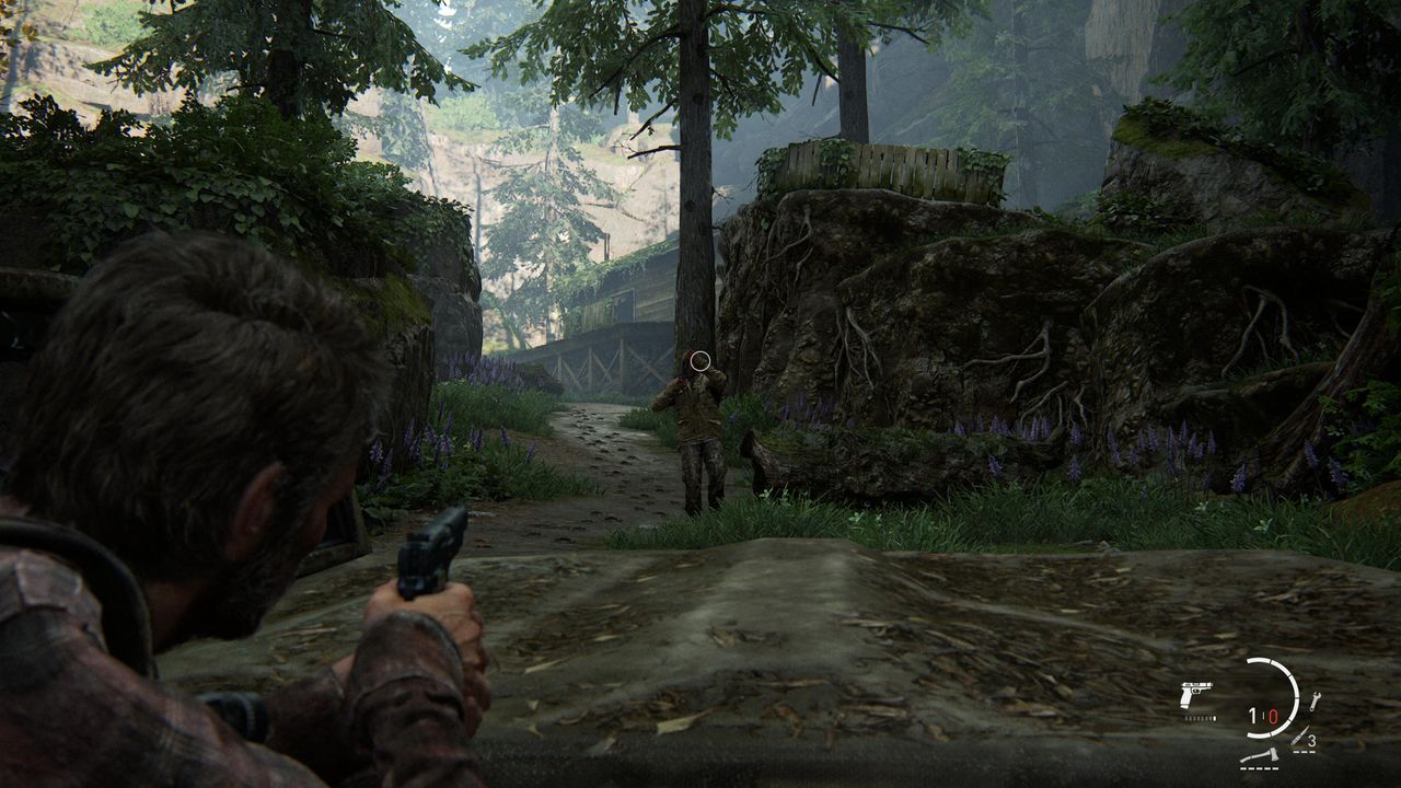 The Last of Us Part 1 Aim down sight headshot