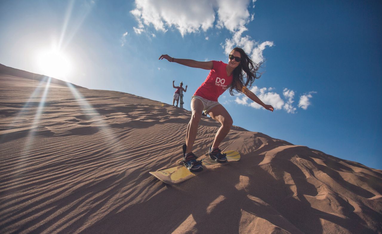 Sandboarder in Chile