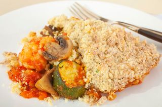 Tuna and provençal vegetable crumble