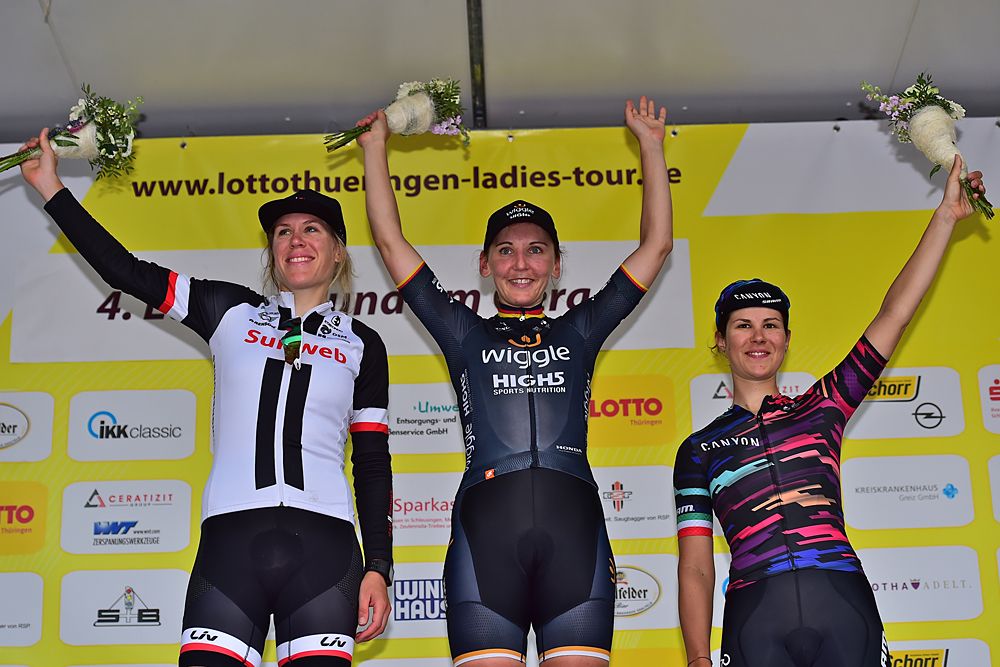 Lisa Brennauer (Wiggle High5) wins stage 4 at Lotto Thuringen Ladies Tour