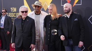 Samuel L. Jackson, Harvey Keitel, Uma Thurman and John Travolta attend the 2024 TCM Classic Film Festival Opening Night and 30th Anniversary Presentation Of "Pulp Fiction" at TCL Chinese Theatre on April 18, 2024 in Hollywood, California.