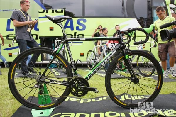 Peter Sagan (Liquigas-Cannondale) gets his own special paint job at this year's Tour de France.